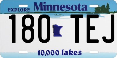 MN license plate 180TEJ