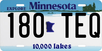 MN license plate 180TEQ