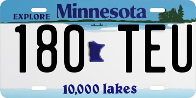 MN license plate 180TEU