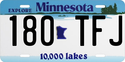 MN license plate 180TFJ
