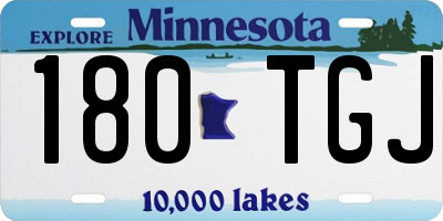 MN license plate 180TGJ