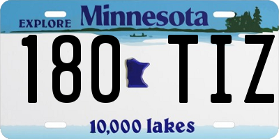 MN license plate 180TIZ