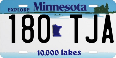 MN license plate 180TJA