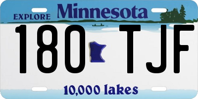 MN license plate 180TJF