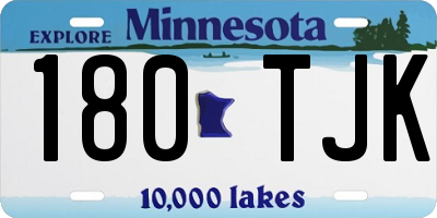 MN license plate 180TJK
