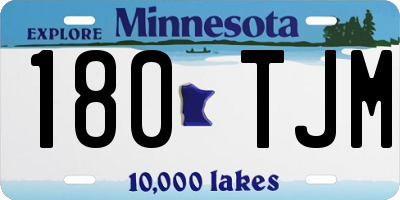 MN license plate 180TJM