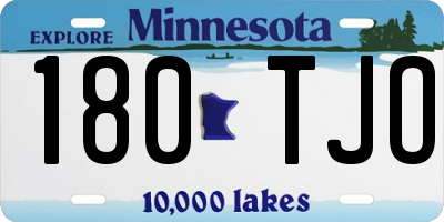 MN license plate 180TJO