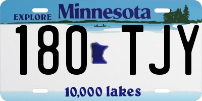 MN license plate 180TJY
