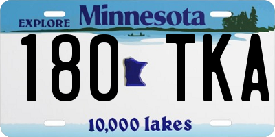 MN license plate 180TKA