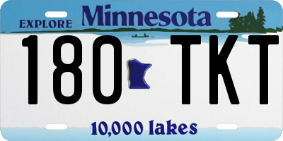MN license plate 180TKT