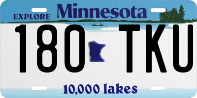 MN license plate 180TKU