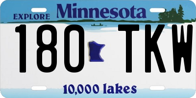 MN license plate 180TKW