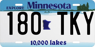 MN license plate 180TKY