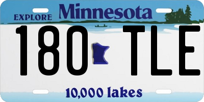 MN license plate 180TLE