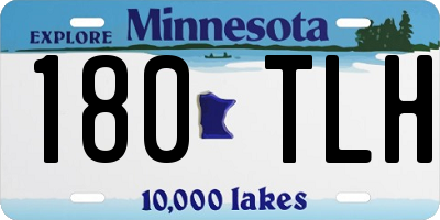 MN license plate 180TLH
