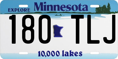 MN license plate 180TLJ
