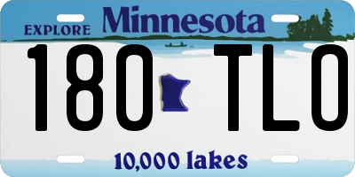 MN license plate 180TLO