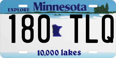 MN license plate 180TLQ