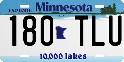 MN license plate 180TLU