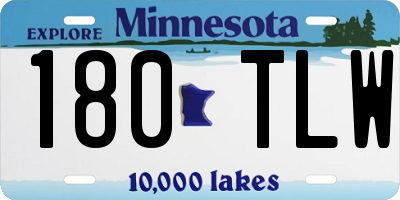 MN license plate 180TLW