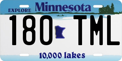 MN license plate 180TML
