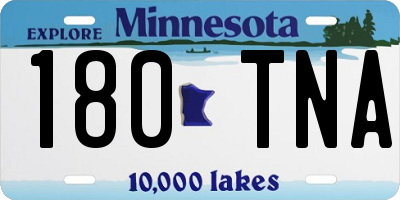 MN license plate 180TNA