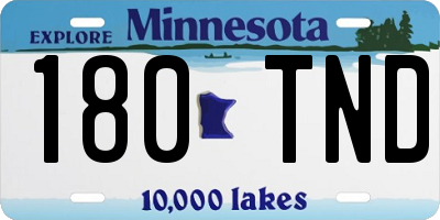 MN license plate 180TND