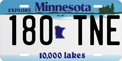 MN license plate 180TNE