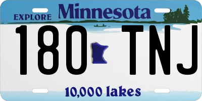 MN license plate 180TNJ