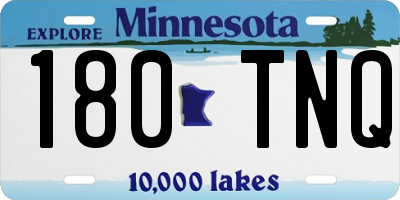 MN license plate 180TNQ