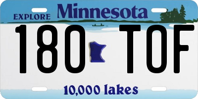 MN license plate 180TOF