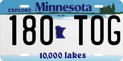 MN license plate 180TOG