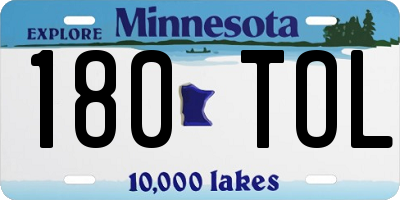 MN license plate 180TOL