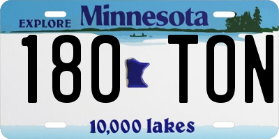 MN license plate 180TON