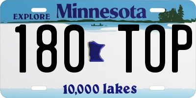 MN license plate 180TOP