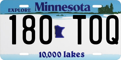 MN license plate 180TOQ