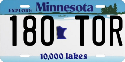 MN license plate 180TOR