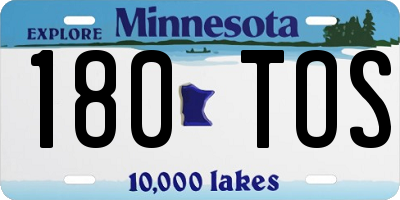 MN license plate 180TOS