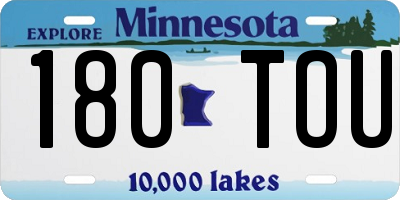 MN license plate 180TOU