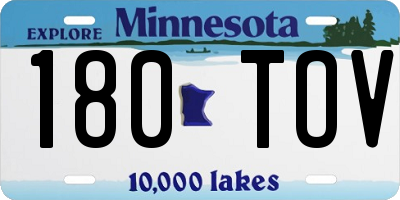 MN license plate 180TOV