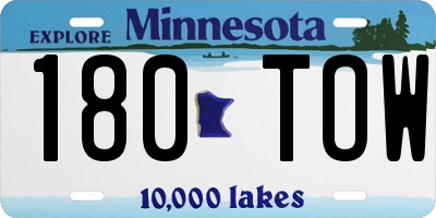 MN license plate 180TOW