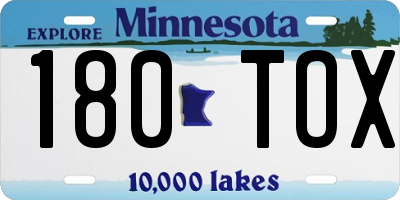 MN license plate 180TOX