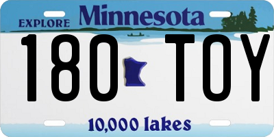 MN license plate 180TOY