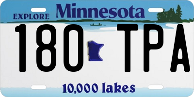 MN license plate 180TPA