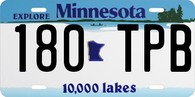 MN license plate 180TPB