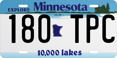 MN license plate 180TPC
