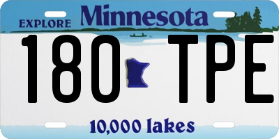 MN license plate 180TPE