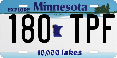 MN license plate 180TPF