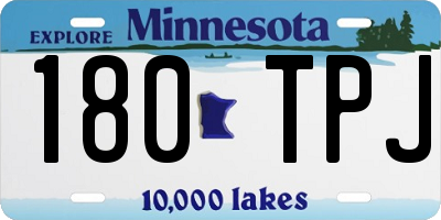 MN license plate 180TPJ