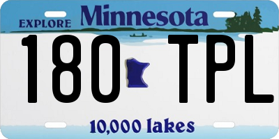 MN license plate 180TPL